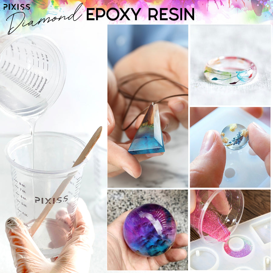 Pixiss Premium Epoxy Resin 2 Gallon Kit - Safe, Bubble-Free Easy