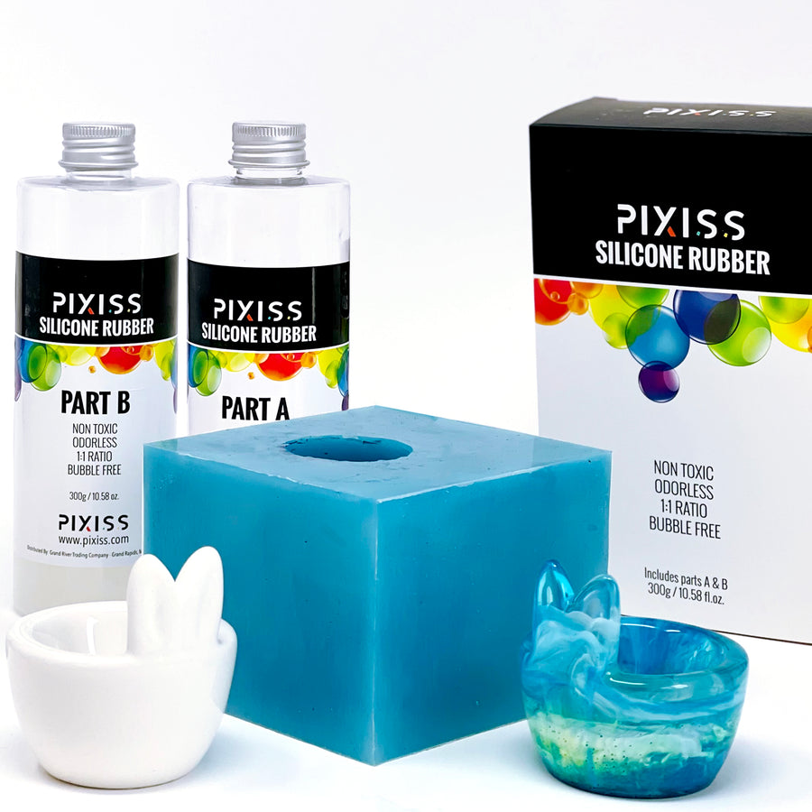 Pixiss Silicone Mold Making Kit Liquid Silicone Rubber 21.16oz Bubble Free  Translucent