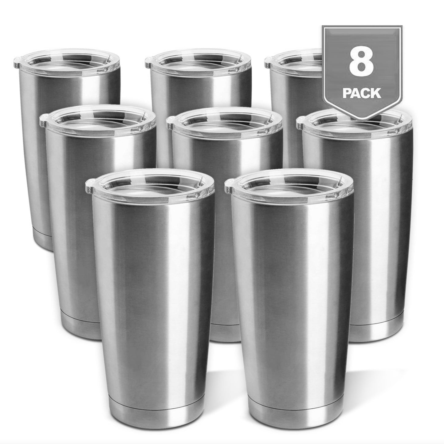 PIXISS 20oz. Stainless Steel Beverage Tumblers