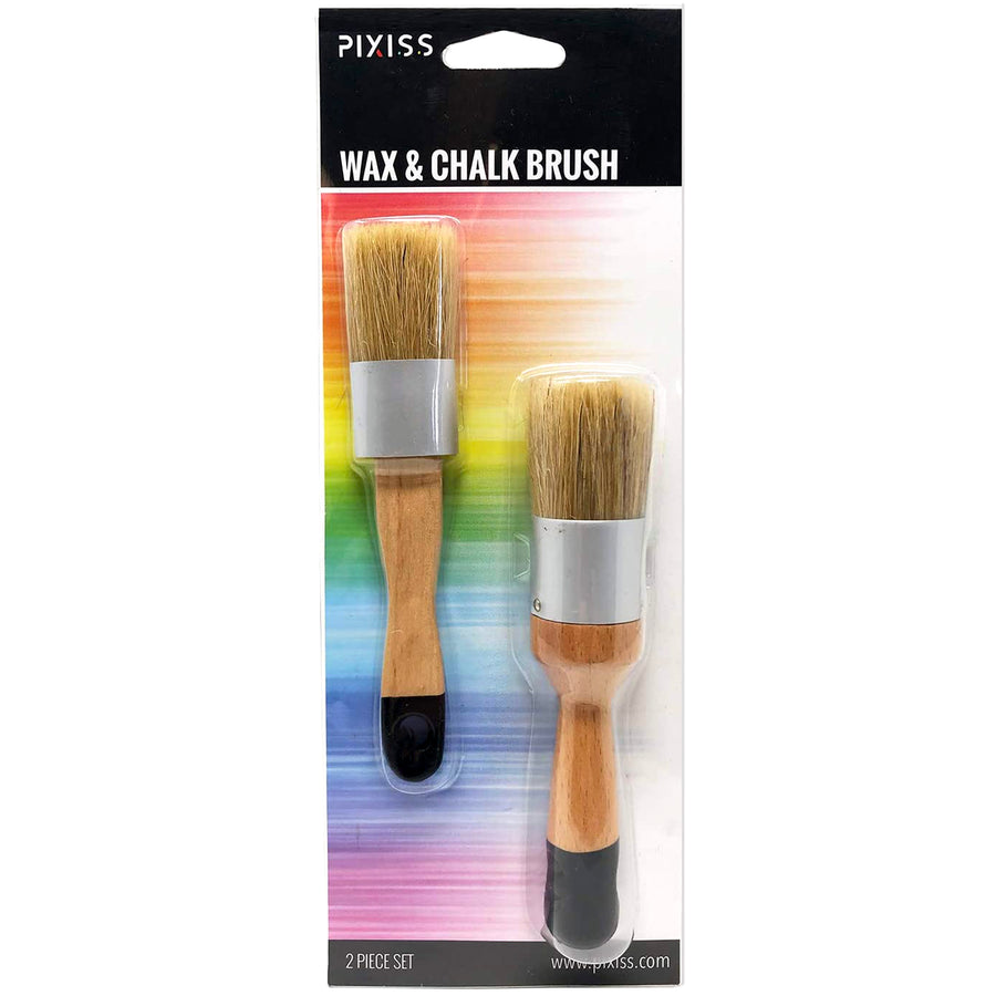 PIXISS Wax & Chalk Brush Set; 2pc