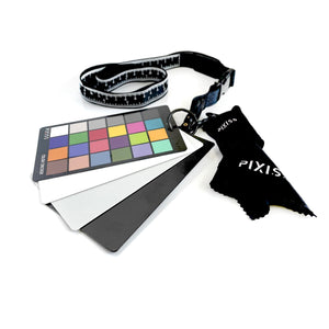 PIXISS Photography Calibration Cards with Lanyard and Lens Cloth