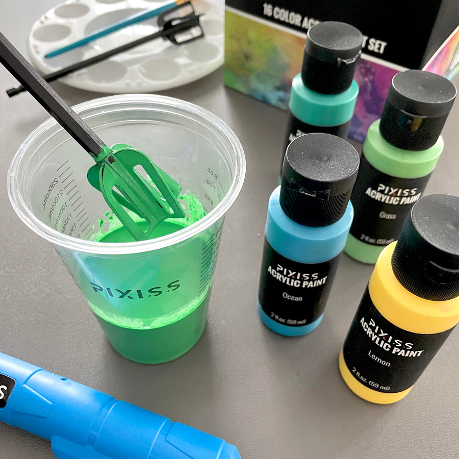 Resin Mixer Epoxy Mixer Paddles - 3 Reusable Pixiss Multipurpose  Bidirectional Paint Stirrer for Drill Epoxy & Paint Mixer Drill Attachment  - Paint