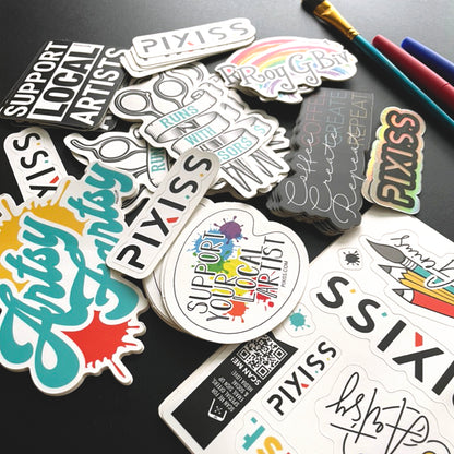 Limited Edition PIXISS & Artistic Vibe Sticker Set - 10 Stickers