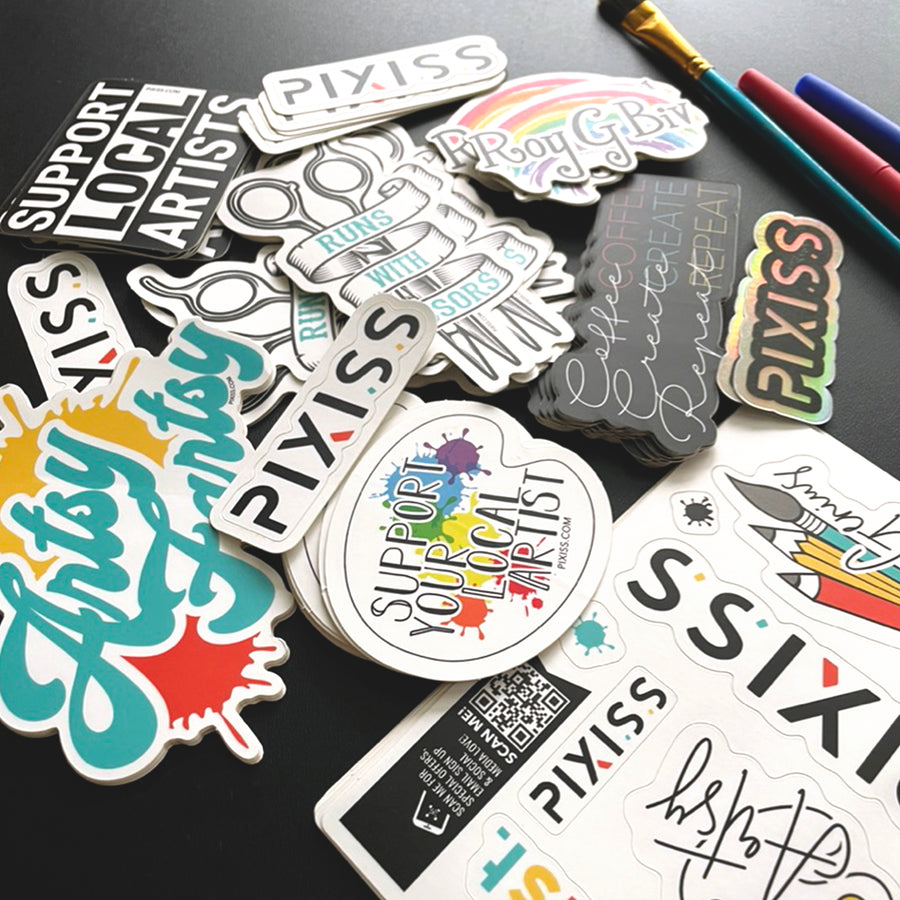 Limited Edition PIXISS & Artistic Vibe Sticker Set - 10 Stickers