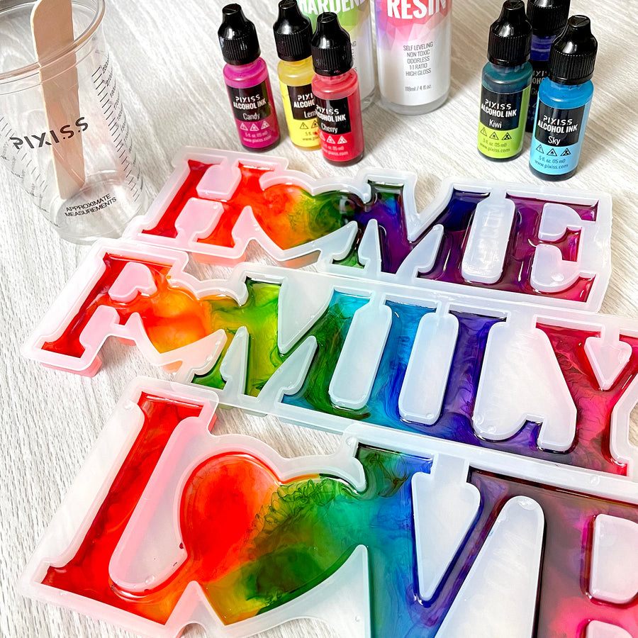 PIXISS Love | Family | Home Mold Set of 3