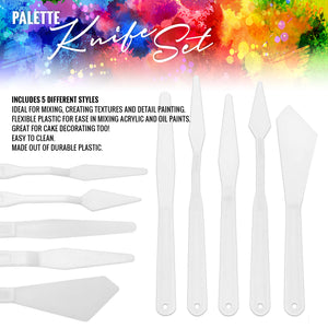 PIXISS Plastic Palette Knife Set - 5PC