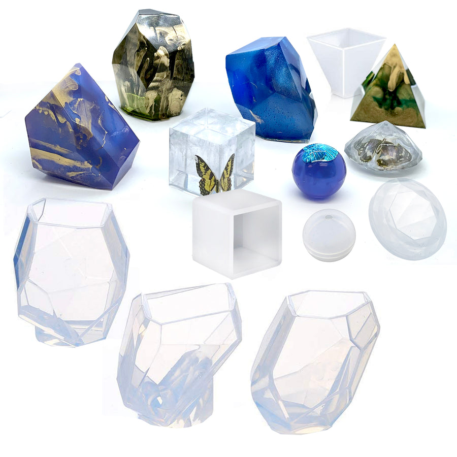 PIXISS Silicone Gemstone Mold Kit Set of 7