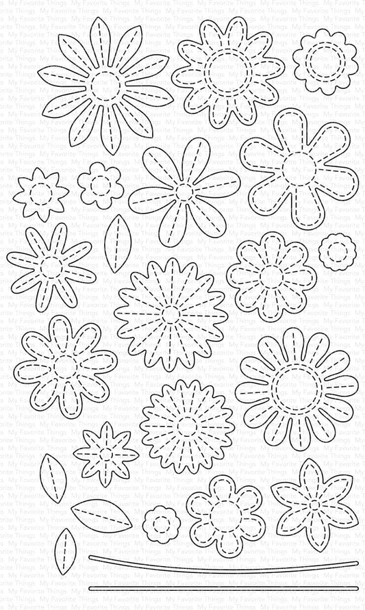 My Favorite Things NAMIC DIE STCH FLWRS, Stitched Flowers