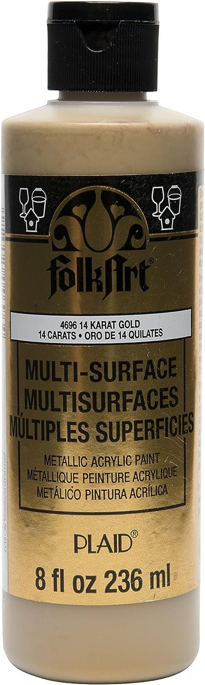 FOLKART Multi-Surface Paint, 8 oz, Metallic K Gold