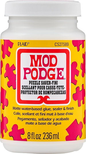 Mod Podge Puzzle Saver, Premium Matte All-in-One Glue, Sealer, and Finish, 8 fl oz, CS27589, Clear