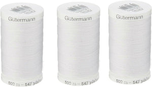 Sew-All, All PurposeThread 547 Yards-Black GUTERMANN Thread 3 pack (White)