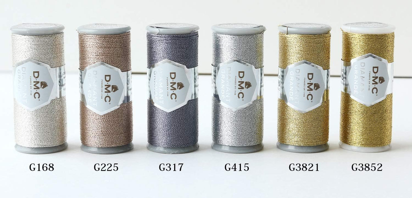 DMC Diamant Grande Metallic Thread 21.8yd-Light Gold -381-G3821