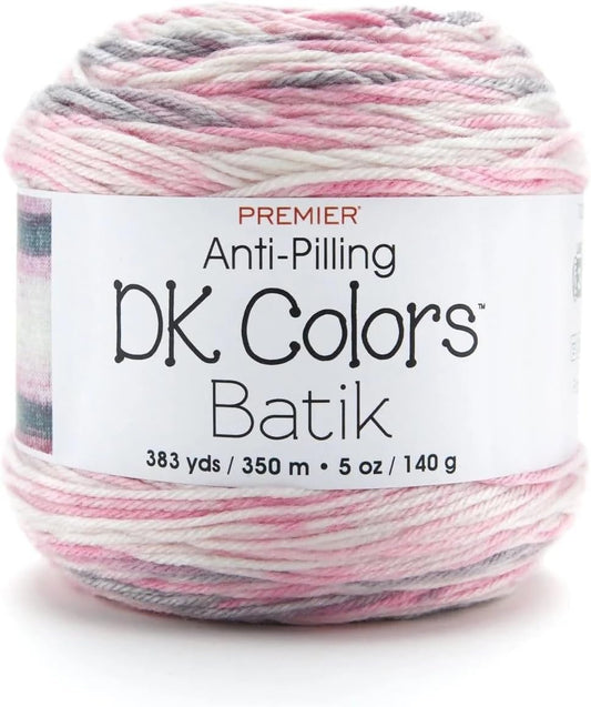Premier Anti-Pilling DK Colors Batik, Machine Washable, Soft, DK Weight Yarn, Beautiful Stripes
