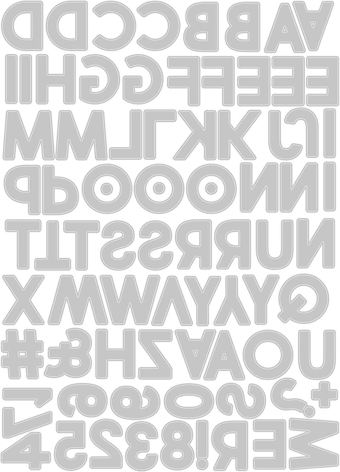 Sizzix Thinlits Die 665205 Alphanumeric Bold by Tim Holtz 80 Pack