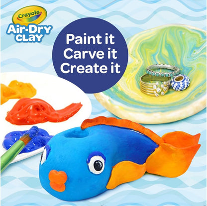 Crayola Air Dry Clay, White, No Bake Modeling Clay for Kids, 2.5lb