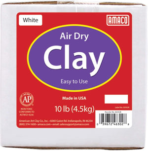 AMACO 4630-2B Air Dry Modeling Clay, 10-Pound, White