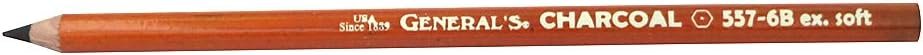 General Charcoal Pencil 557-6B Box of 12