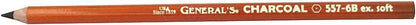 General Charcoal Pencil 557-6B Box of 12