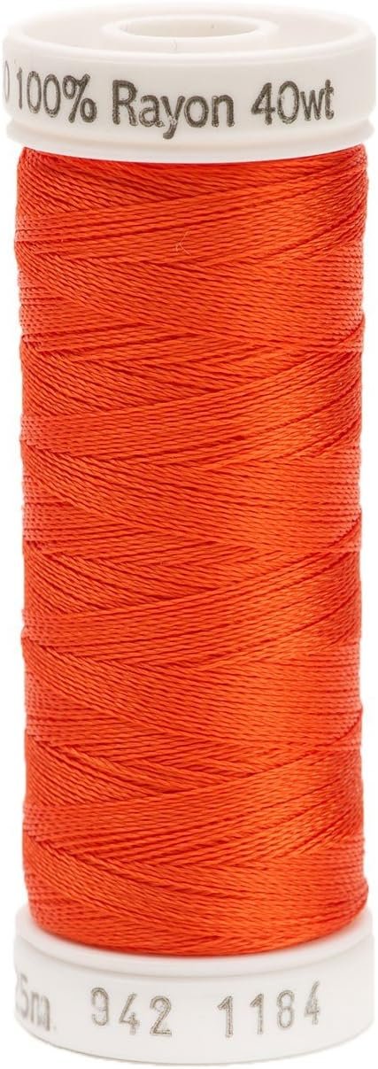 Sulky Rayon Thread for Sewing, 250-Yard, Orange Red