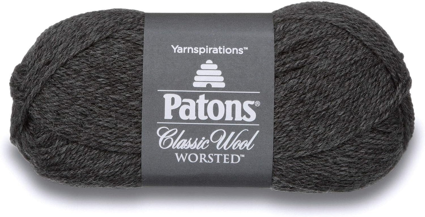 Patons Classic Wool Yarn, Dark Grey Mix (244077-225)