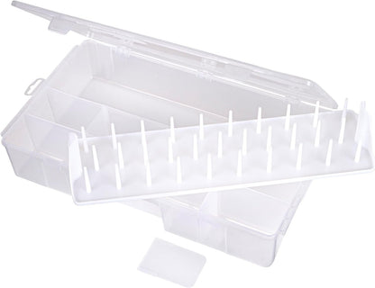 ArtBin 7003AB Sew-Lutions Sewing Supply Storage System with Lift-Out Thread Spool Tray, [1] Plastic Storage Case, Clear