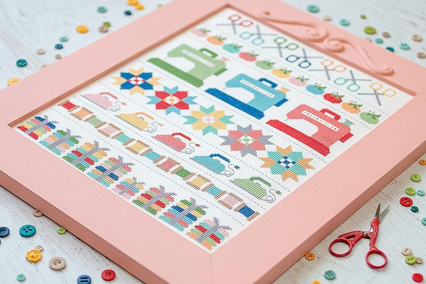 Lori Holt of Bee in my Bonnet Sew by Row Cross Stitch Pattern