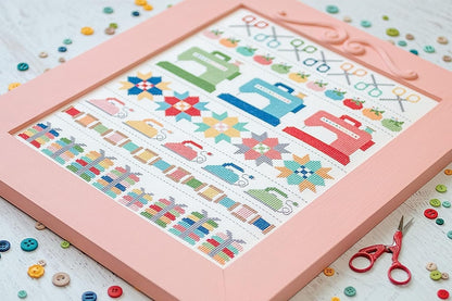 Lori Holt of Bee in my Bonnet Sew by Row Cross Stitch Pattern