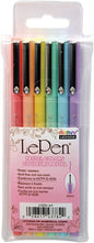Marvy Uchida Le Pastel Pen Art Supplies, 6 Piece Set, Multicolor