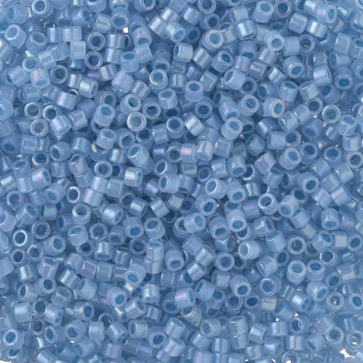 Miyuki Delica Seed Beads Bundle: Size 11/0, Blue Inside Color Lined Palette Collection DB1761, DB1762, DB1763