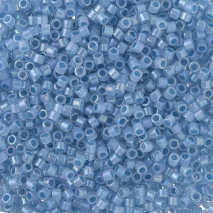 Miyuki Delica Seed Beads Bundle: Size 11/0, Blue Inside Color Lined Palette Collection DB1761, DB1762, DB1763