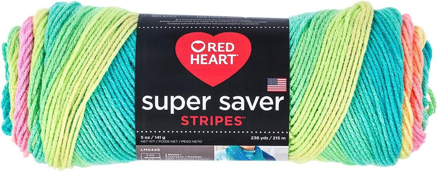 RED HEART Super Saver Yarn, Stripe-Retro