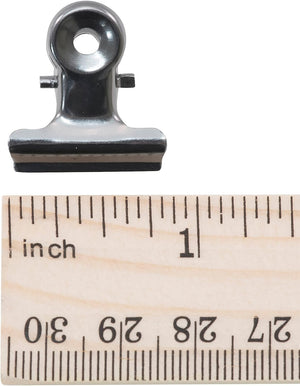 Advantus Hinge Clips, Antique Satin Nickel Finish, Pack of 15 Miniature Metal Bulldog Clips, 7/8 x 7/8 Inch, TH92692