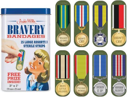 Collections Etc Archie McPhee Large Assorted Sterile Strip Bravery Bandages