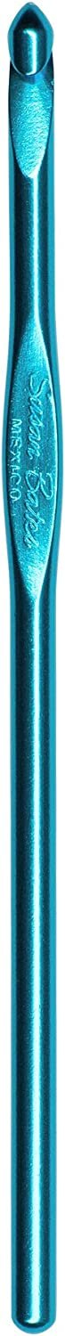 Susan Bates 5-1/2-Inch Silvalume Aluminum Crochet Hook, 5mm, Turquoise (Parent)