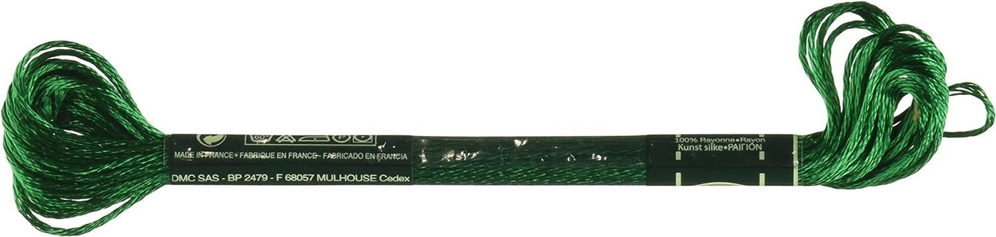 DMC 1008F-S909 Shiny Radiant Satin Floss, Emerald Green, 8.7-Yard