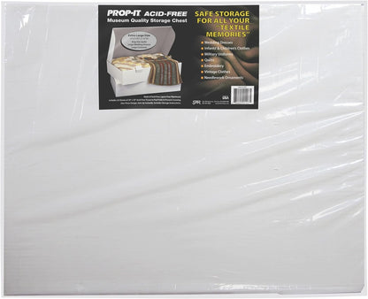 S.A. RICHARDS 1407 Prop-IT Museum Quality, Acid-Free Storage Chests for Textiles, XL (6 in x 40 in x 18 in)