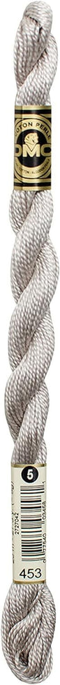 DMC 115 3-453 Pearl Cotton Thread, Light Shell Grey