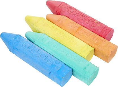 Crayola Outdoor Chalk, Glitter Sidewalk Chalk, Summer Toys, 5 Count