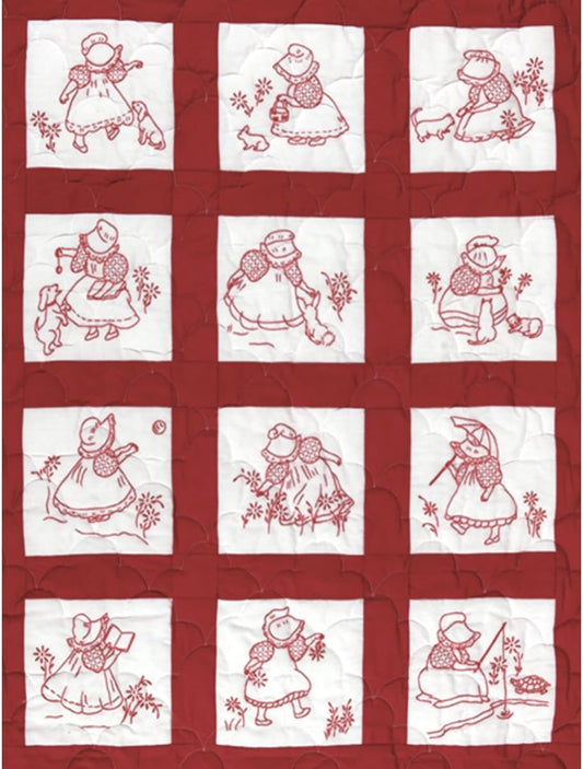 Jack Dempsey Stamped Nursery Quilt Blocks (9" X 9") 12 Per Package