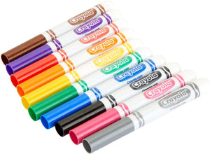 Crayola Broad Line Markers Bulk, 12 Marker Packs with 10 Colors, School Supplies, Gift for Kids