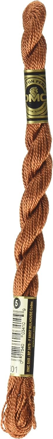 DMC 115 5-301 Pearl Cotton Thread, Medium Mahogany, Size 5