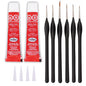Testors Cement Plastic Model Glue Adhesive 2-Pack, 6 Fine Detail Miniatures Paint Brushes