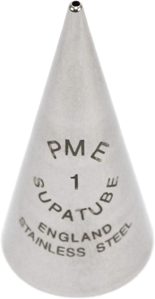 PME Seamless Stainless Steel Supatube Decorating Tip, Writer #1, Standard, Silver