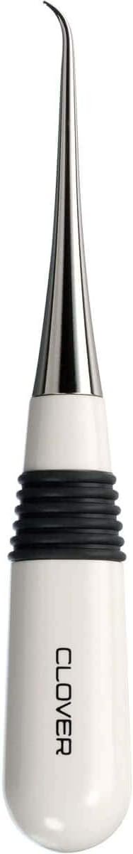Clover 4880 Curved Awl for Sewing,White/Silver