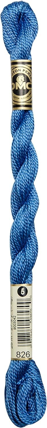 DMC 115 3-826 Pearl Cotton Thread, Medium Blue