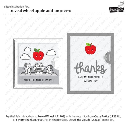 Lawn Fawn LF2959 Reveal Wheel Apple Add-On Dies