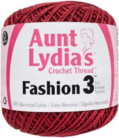 Aunt Lydia's Crochet Thread - Size 3 - (2-Pack) Scarlet