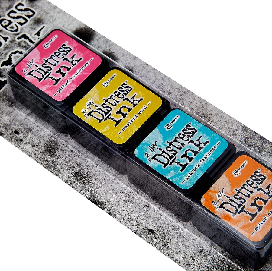 Ranger THoltz Ink Pad Set 1 Tim Holtz Distress Mini InkSet, Multicolor