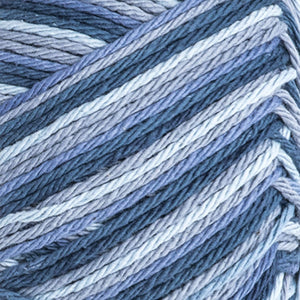 Bernat Handicrafter Cotton Yarn, Gauge 4 Medium Worsted, Blue Camo