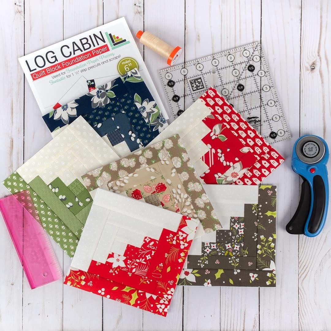It's Sew Emma Log Cabin Foundation Paper 6 inch